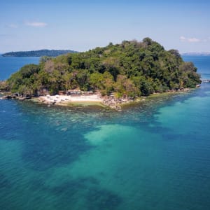 Six Senses Krabey Island in Koh Krabey:  Aerial view of Krabey Island
