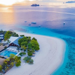 Club Paradise Palawan:  Aerial View Sunset