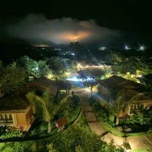 Popa Garden Resort in Bagan:  Area by night