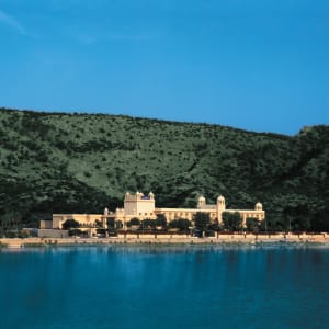 Trident in Jaipur:  Exterior with Mansagar Lake