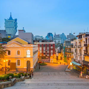 Macau by Night: Macau cityscape skyline at twilight