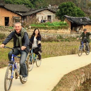 Tour à vélo sur l'île de Chongming à Shanghai: Marcel Götz in China