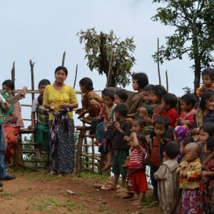 Excursion dans les montagnes de Chin de Bagan: Myanmar Chin State People