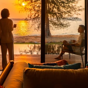 JATI Koh Russey:  sunset view from the Beachfront Pool Villa