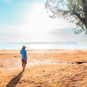 JATI Koh Russey:  walking on the natural beach