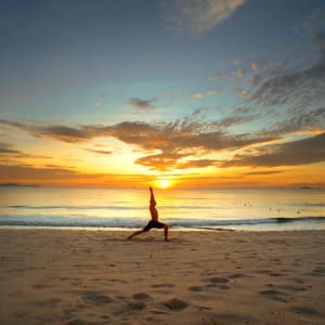 Fusion Resort Cam Ranh in Nha Trang:  yoga at the beach