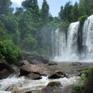 Wanderung am heiligen Phnom Kulen in Siem Reap: Phnom Kulen waterfall