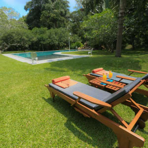 Horathapola Coconut Estate à Yakvila:  garden and pool area