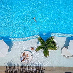 Nay Palad Hideaway in Siargao:  Hideaway main pool top view