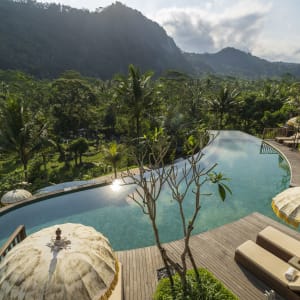 Wapa di Ume Sidemen in Ostbali:  Padi Swimming Pool View from restaurant