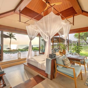 Fusion Resort Cam Ranh in Nha Trang:  Beach Front Pool Villa | bedroom