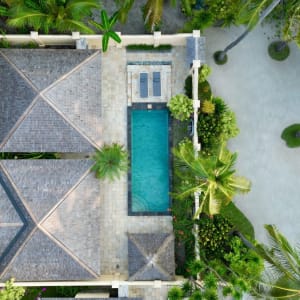 Kura Kura Resort in Karimunjawa:  Pool Villa | Aerial view