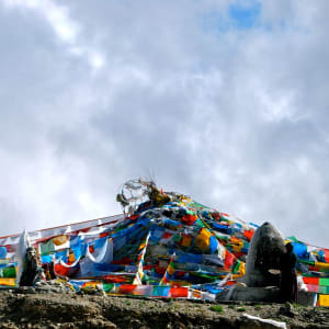La magie du Tibet - prog. de base & extension Mt. Everest de Lhasa: Tibetan prayer flags