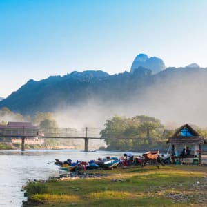 Laos intensiv ab Vientiane: Vang Vieng: Nam Song River