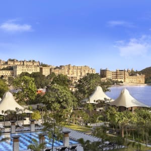 The Leela Palace in Udaipur:  Exterior View Spa Tent