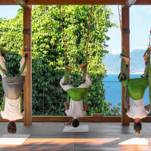 Six Senses Krabey Island in Koh Krabey:  Flying yoga