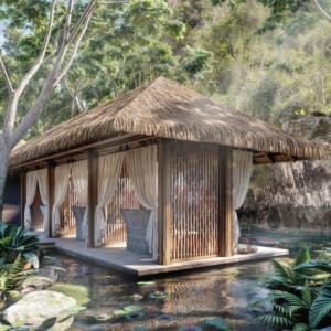 El Nido Resorts Lagen Island in Palawan:  Spa Garden Exterior