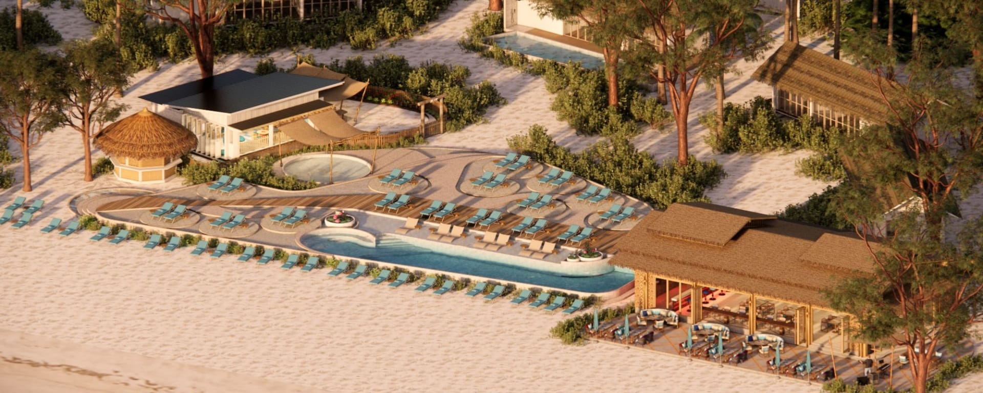 OUTRIGGER Phi Phi Island Resort in Ko Phi Phi: Areal View | Beachfront Restaurant & Pool