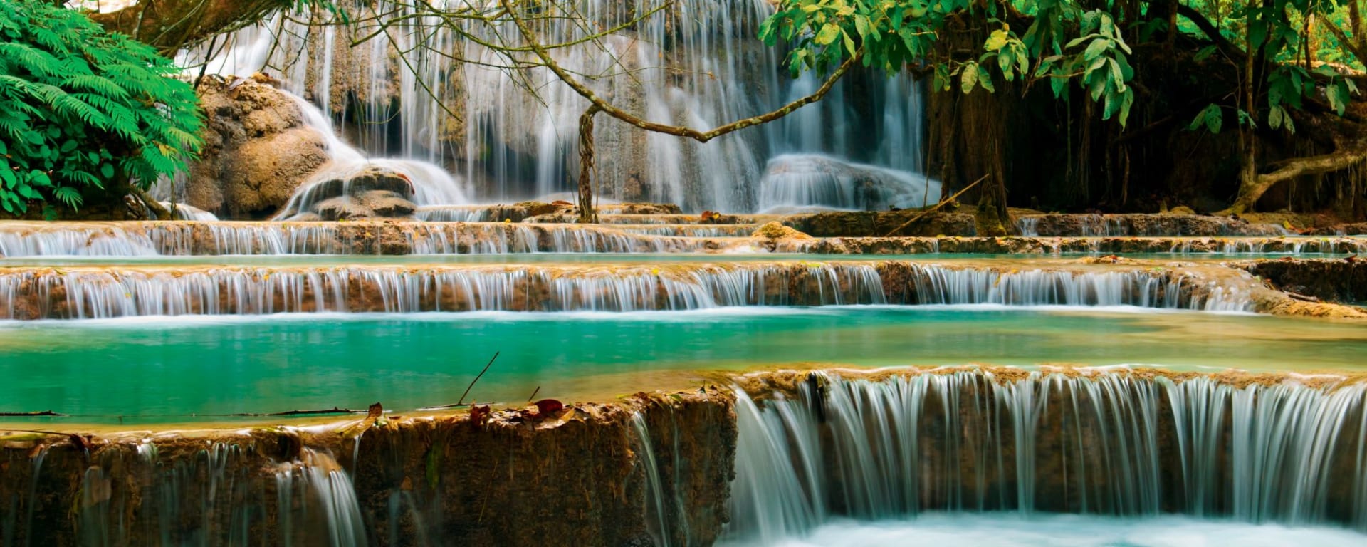 Grottes de Bouddha et cascades de Kuang Si à Luang Prabang: Luang Prabang: Kuang Si Waterfall