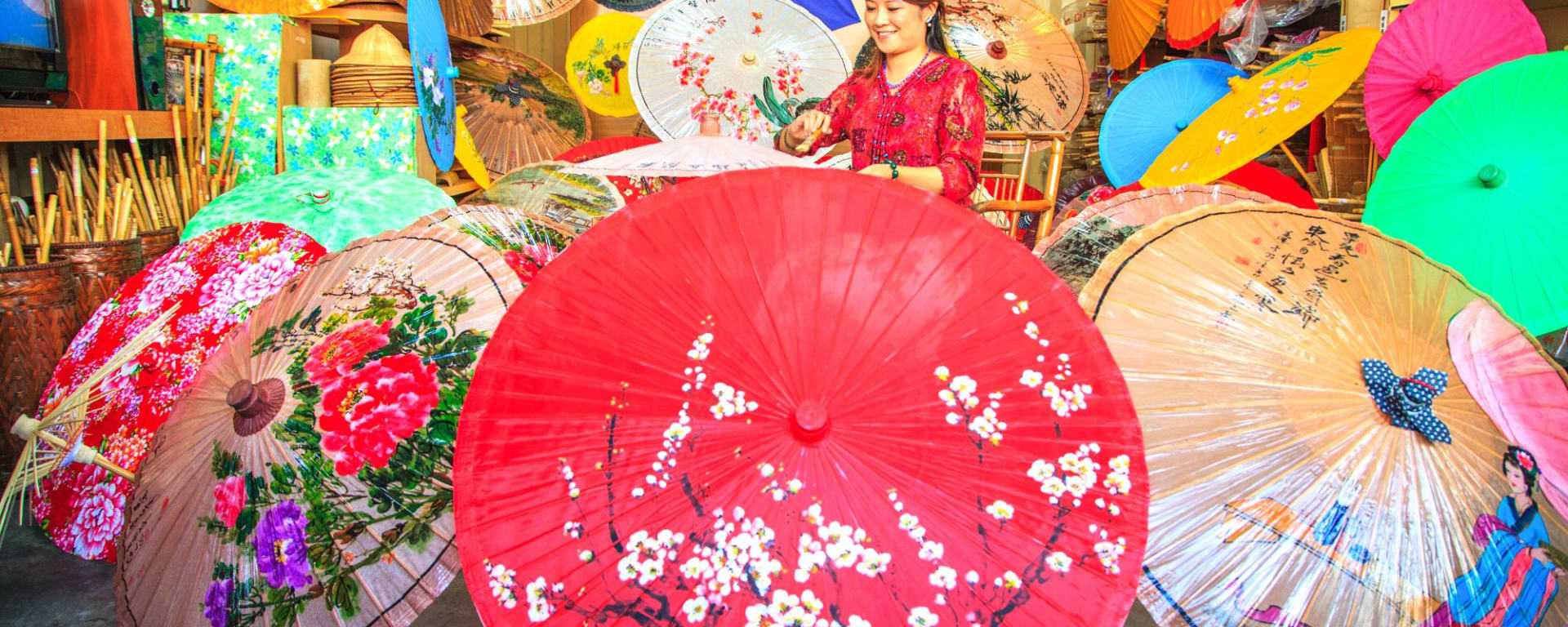 Leserreise Taiwan - Die schöne und kulturreiche Insel de Taipei: Meinong_Schirme