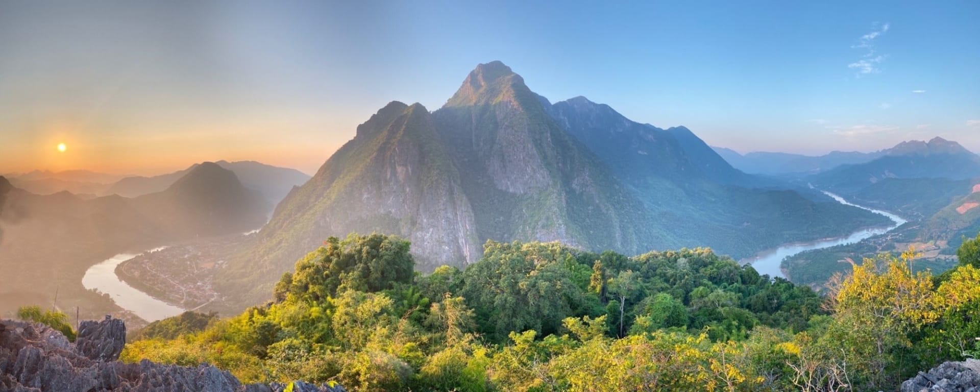Naturschönheiten Nordlaos' ab Luang Prabang: View over Nong Khiaw