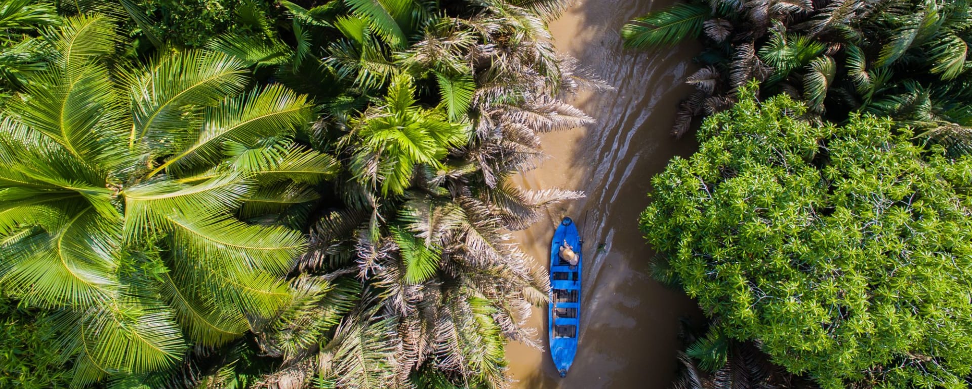 Le fascinant delta du Mékong - de Saigon à Phnom Penh: Mekong delta landscape from above 