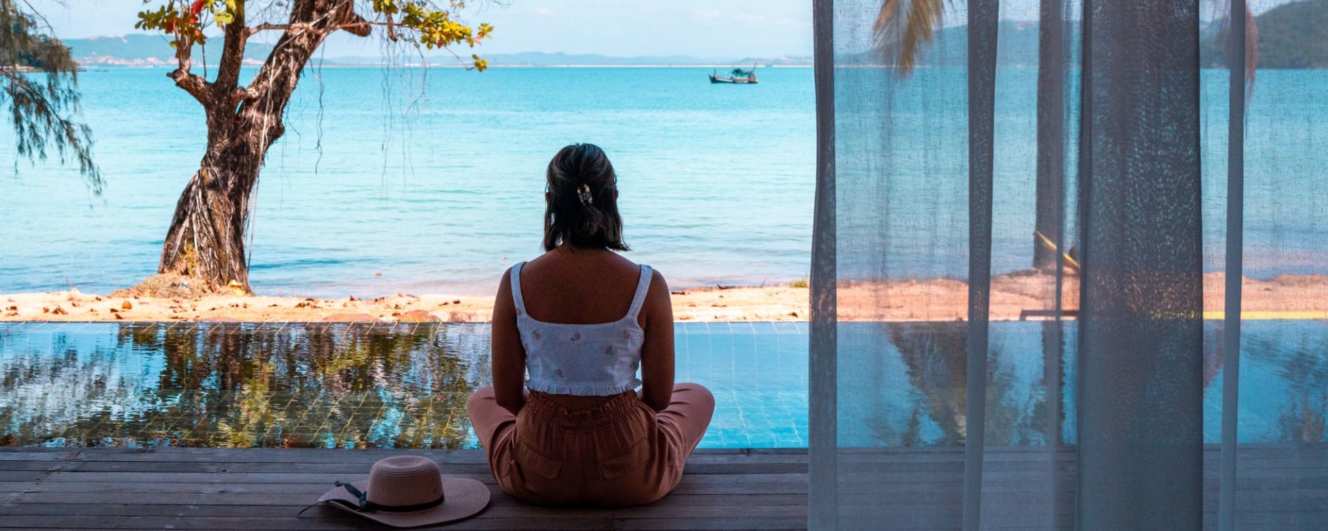 JATI Koh Russey:  enjoying the view from the Beachfront Pool Villa