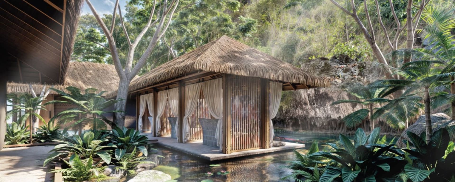 El Nido Resorts Lagen Island in Palawan:  Spa Garden Exterior