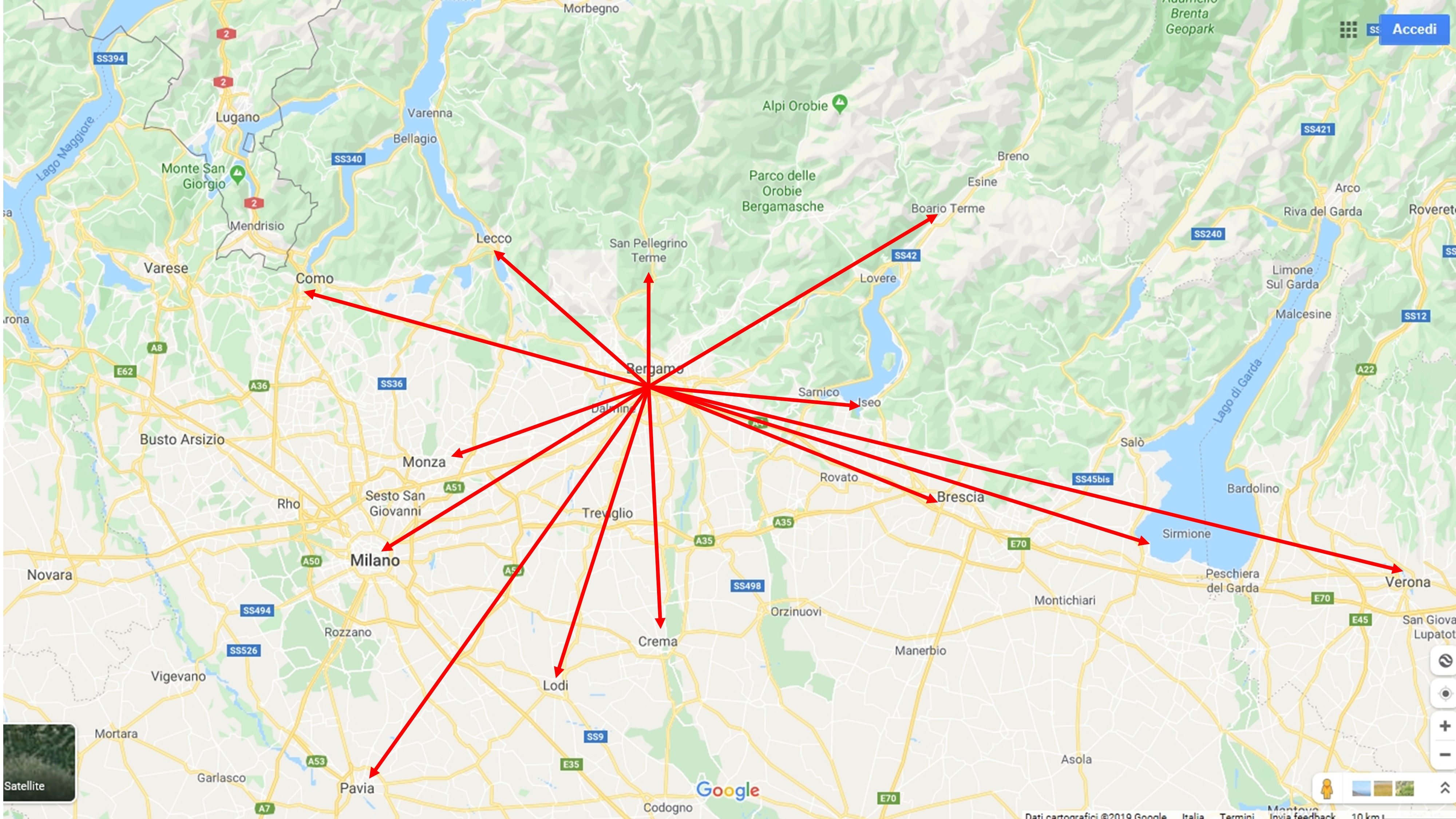 Bergamo è il baricentro delle città del nord dell’Italia. Scopriamo perché.