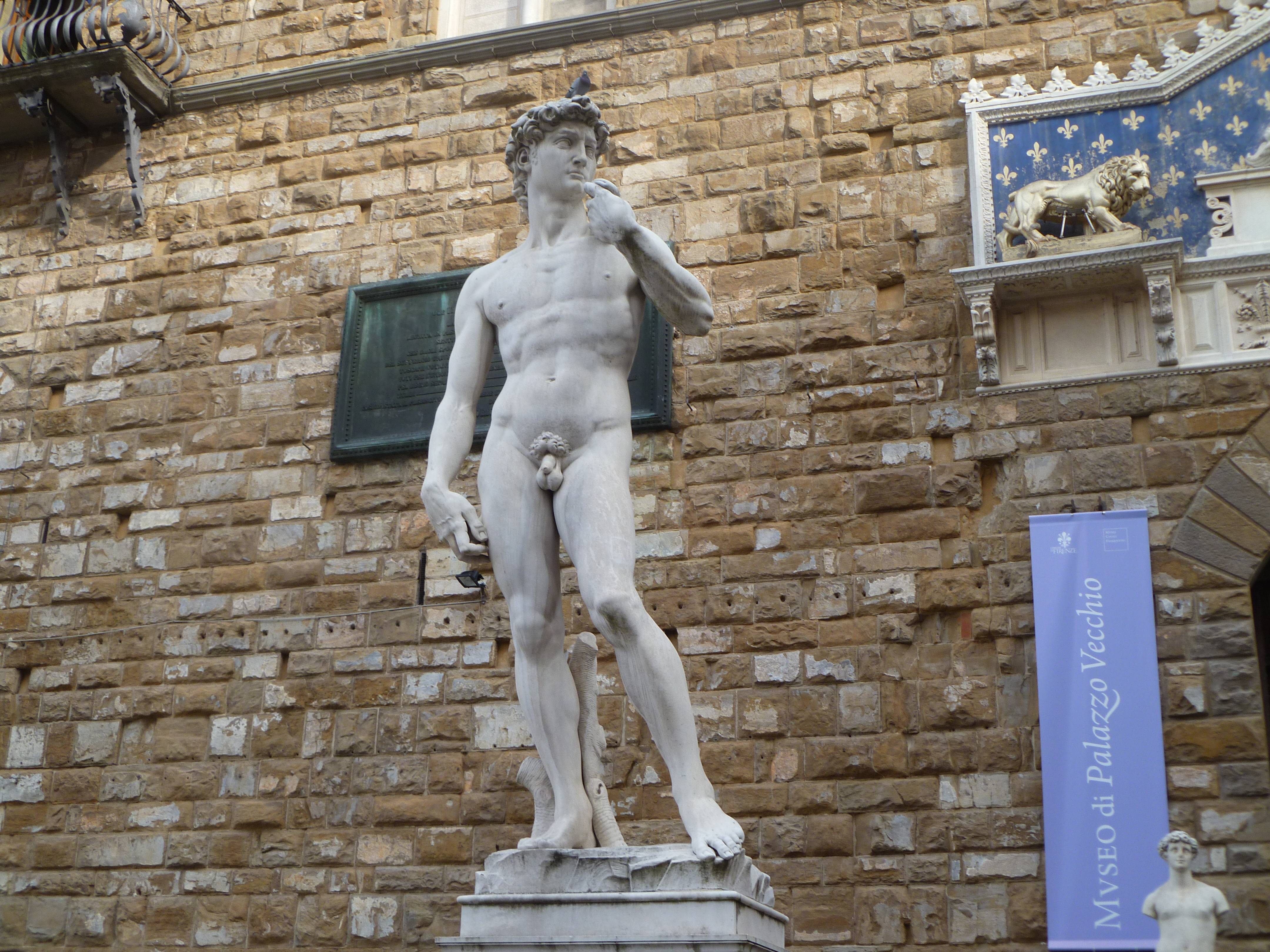 Michelangelo and the David at the Accademia