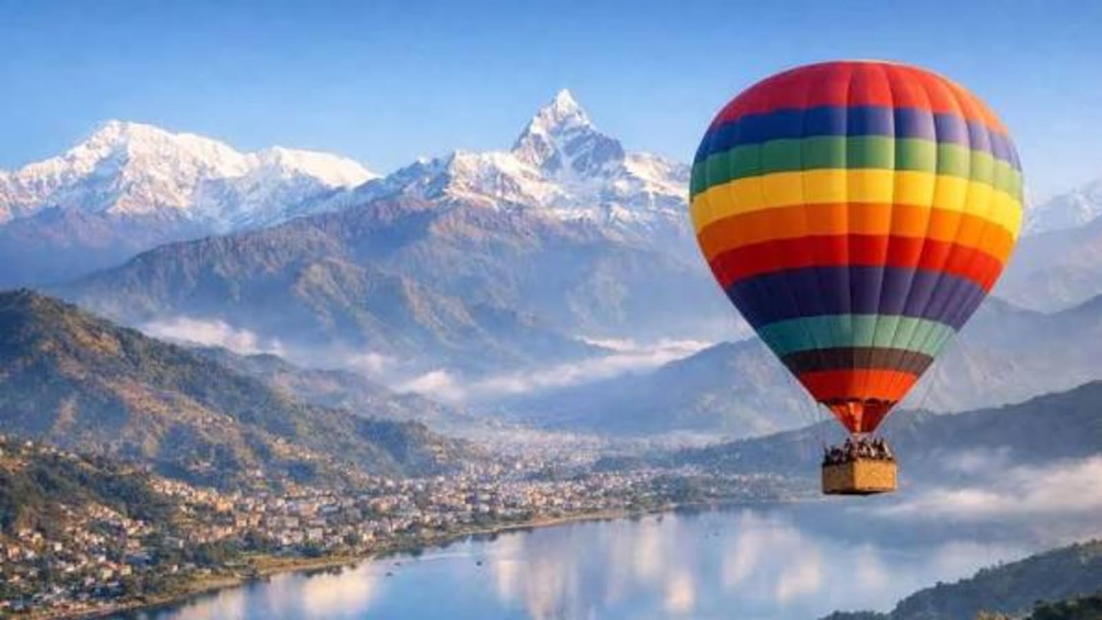 3-Hour Hot Air Balloon Ride in Pokhara with Himalayan Sunrise Views