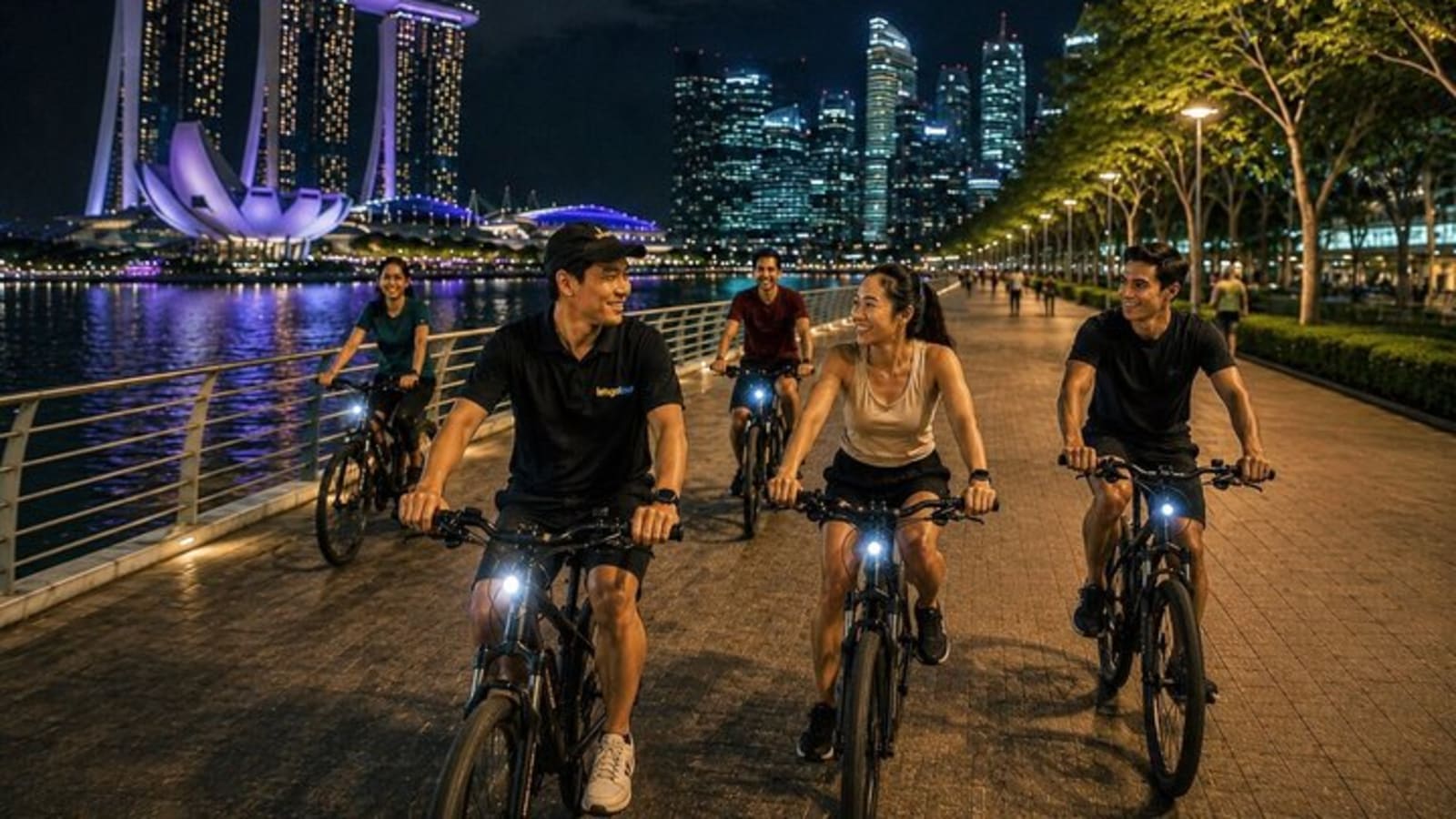 Singapore Marina Bay Small Group Night Cycling Tour