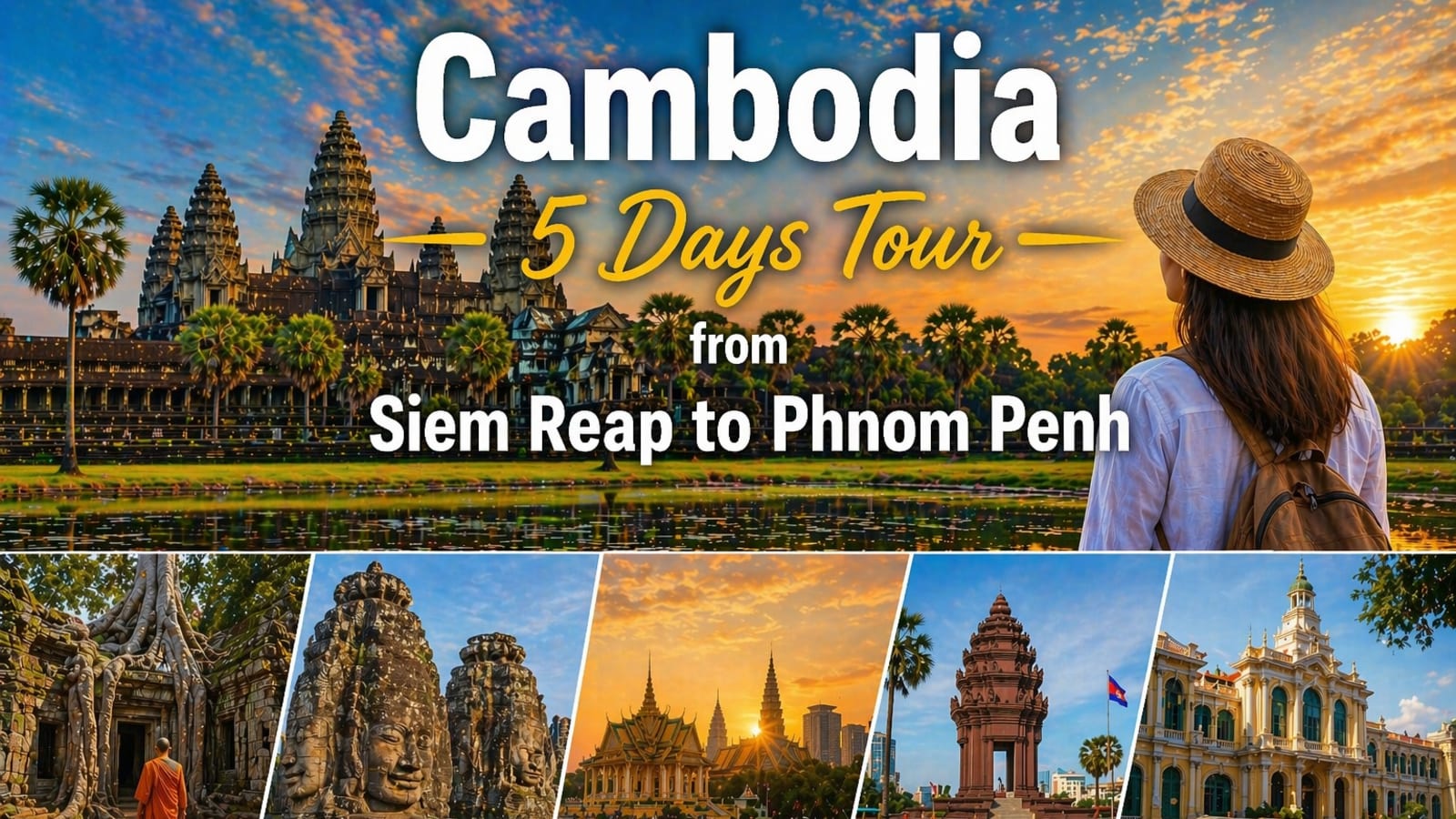 Cambodia 5 Days Tour from Siem Reap to Phnom Penh
