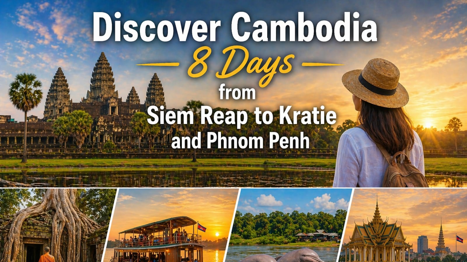 Discover Cambodia 8 Days from Siem Reap to Kratie and Phnom Penh