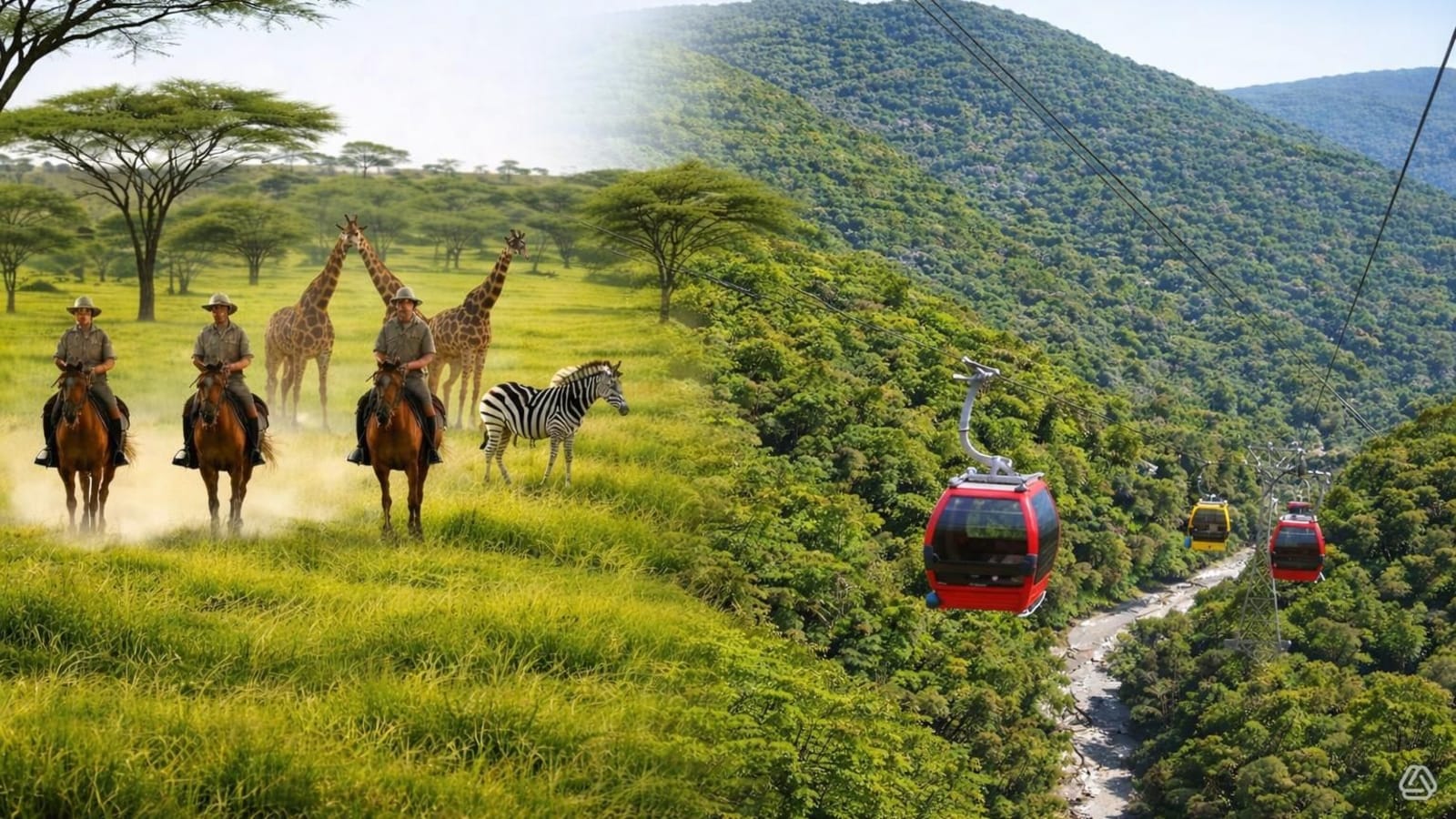 Horseback Safari and Cable Car Tour from Johannesburg