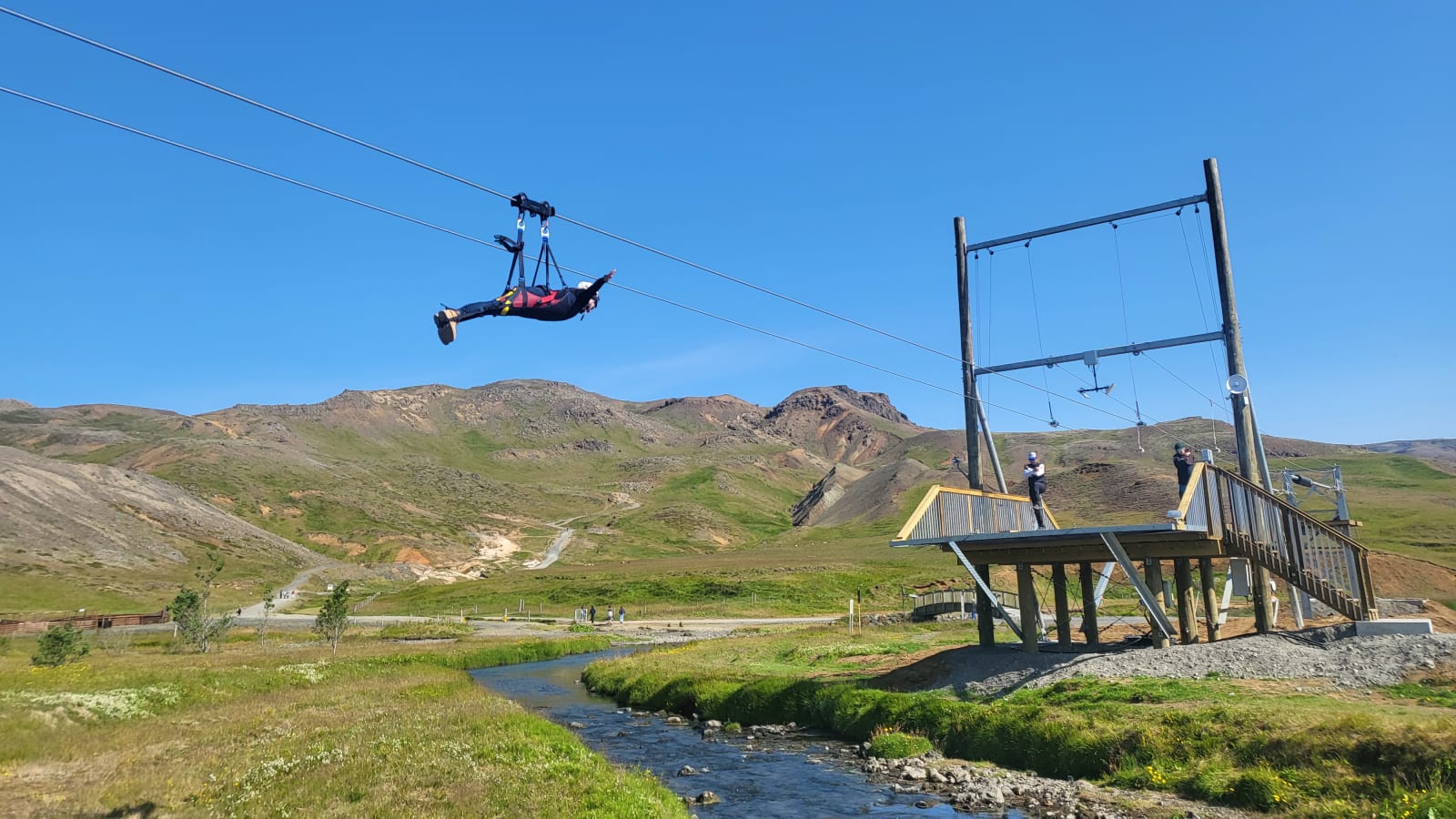 Mega Zipline Superman Ride with transfer from Reykjavik