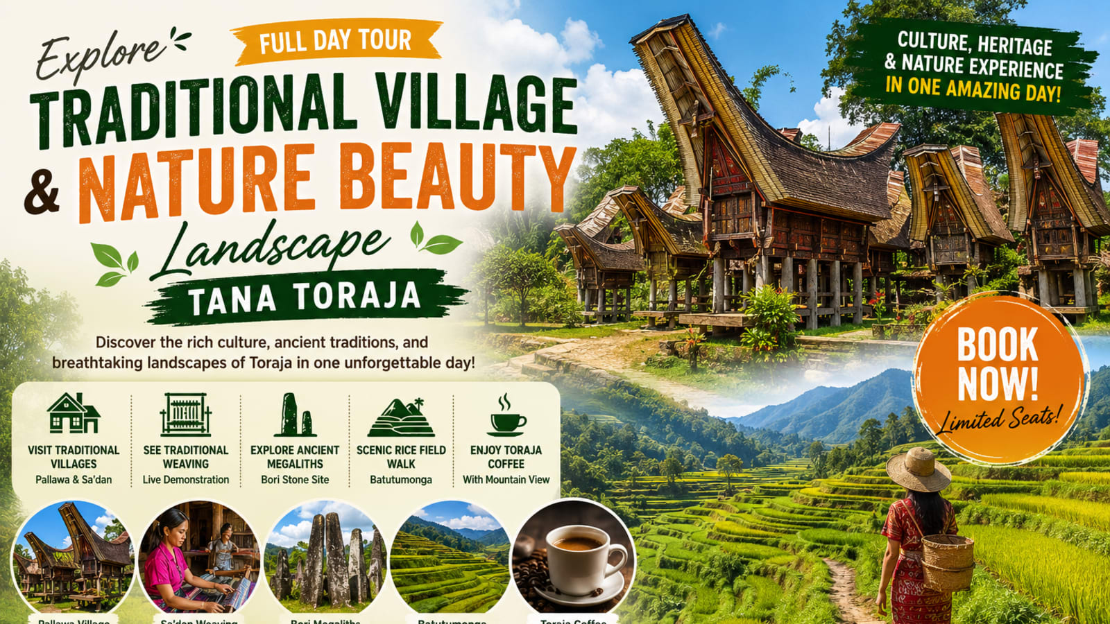 8-Hour Toraja Highland Heritage Tour with Batutumonga and Villages