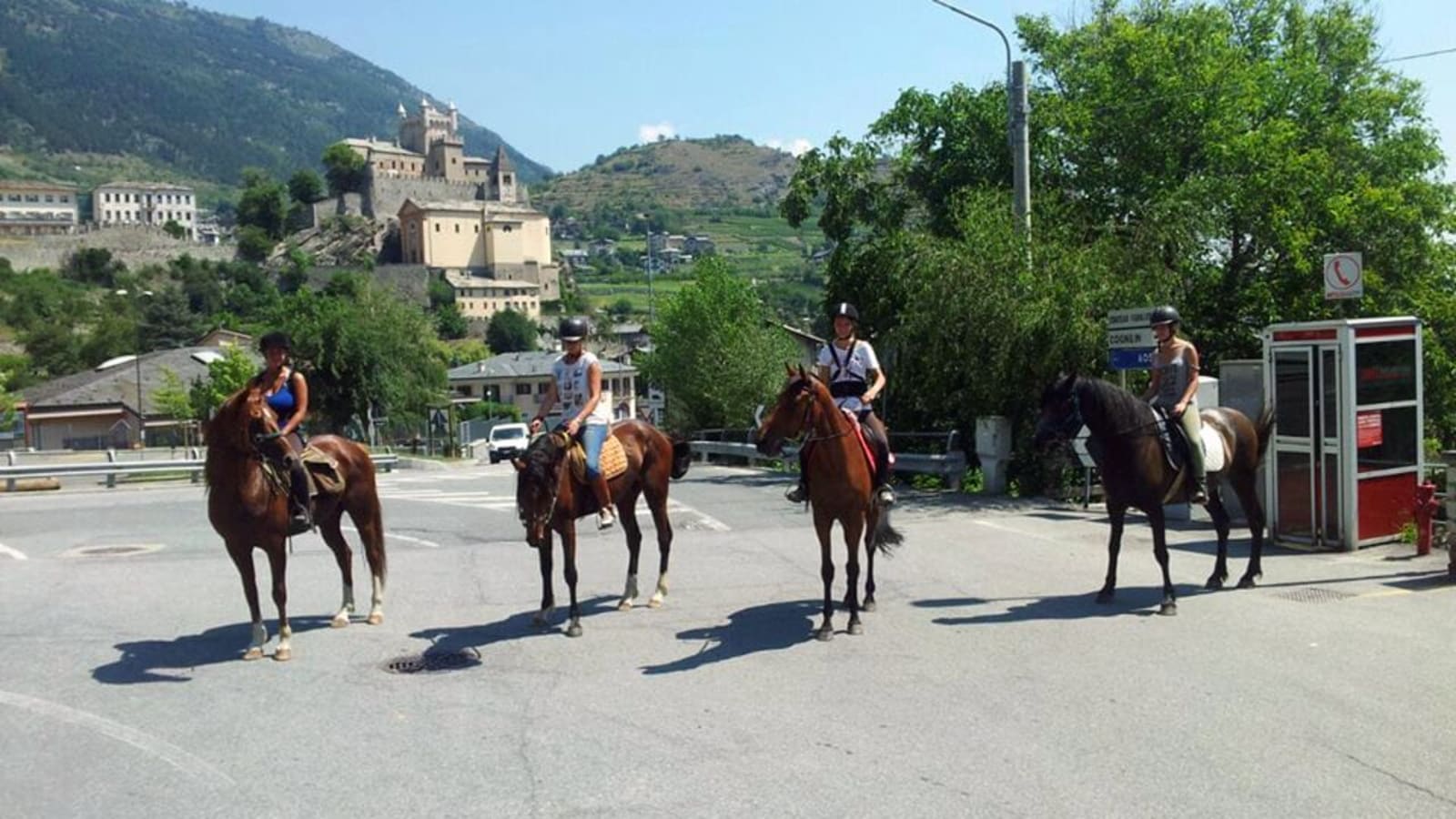 1-Hour Horse Riding Tour in Aosta Valley through Vineyards and Castles