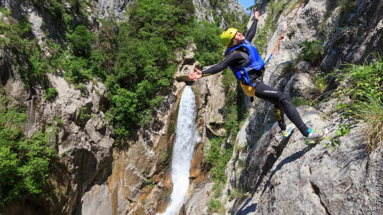 6-Hour Cetina River Extreme Canyoning Tour with 55 m Waterfall