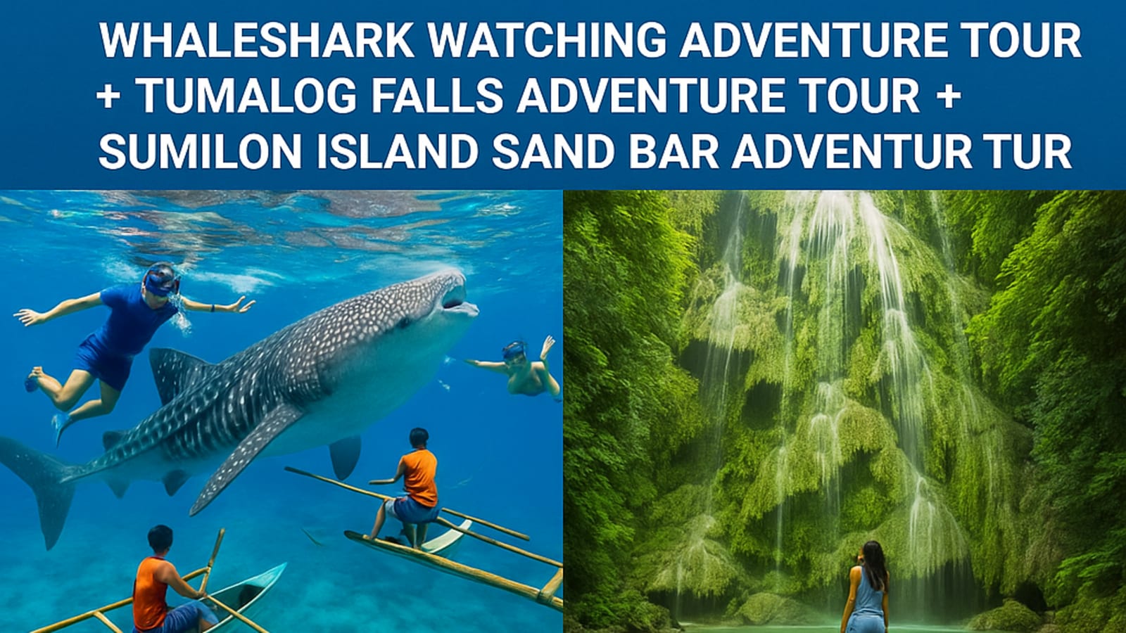 12-Hour Cebu Whale Shark and Moalboal Snorkelling Tour with Tumalog Falls
