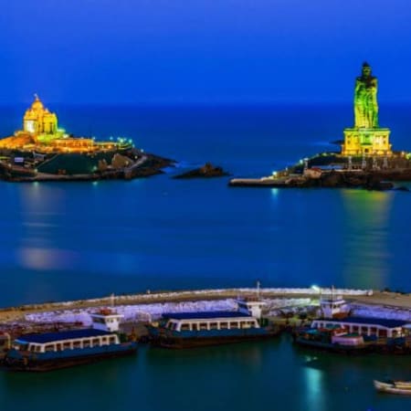 8-Hour Kanyakumari Tour from Trivandrum with Vivekananda Rock