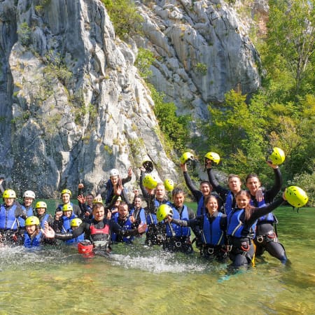 6-Hour Cetina River Extreme Canyoning Tour with 55 m Waterfall