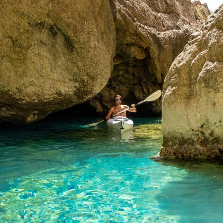 1-Hour Capri Kayaking Adventure with Green Cave and Faraglioni