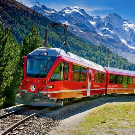 Full-Day St. Moritz and Tirano Tour with Red Train Ride