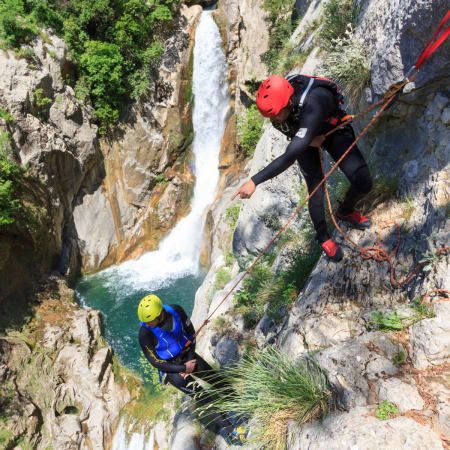 6-Hour Cetina River Extreme Canyoning Tour with 55 m Waterfall