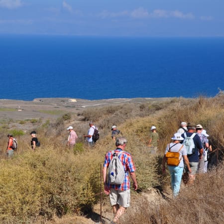 6-Hour Therasia Trekking Tour from Santorini with Homemade Wine