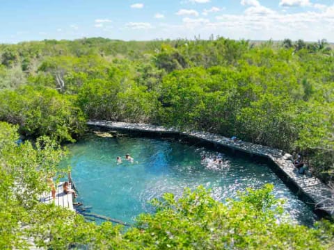 12-Hour Isla Holbox Boat Tour from Cancun with Cenote Yalahau