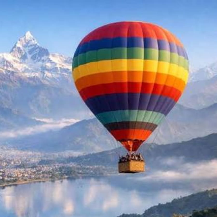 3-Hour Hot Air Balloon Ride in Pokhara with Himalayan Sunrise Views