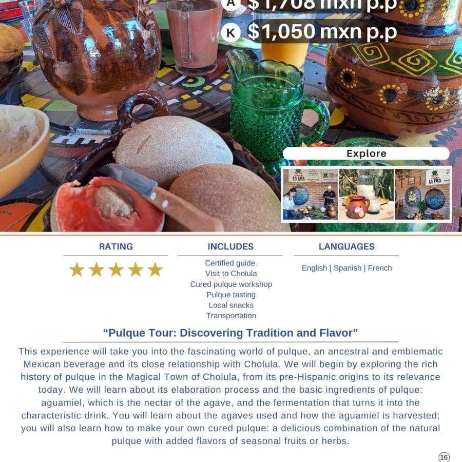 5-Hour Pulque Workshop Tour in Cholula with Traditional Pulqueria