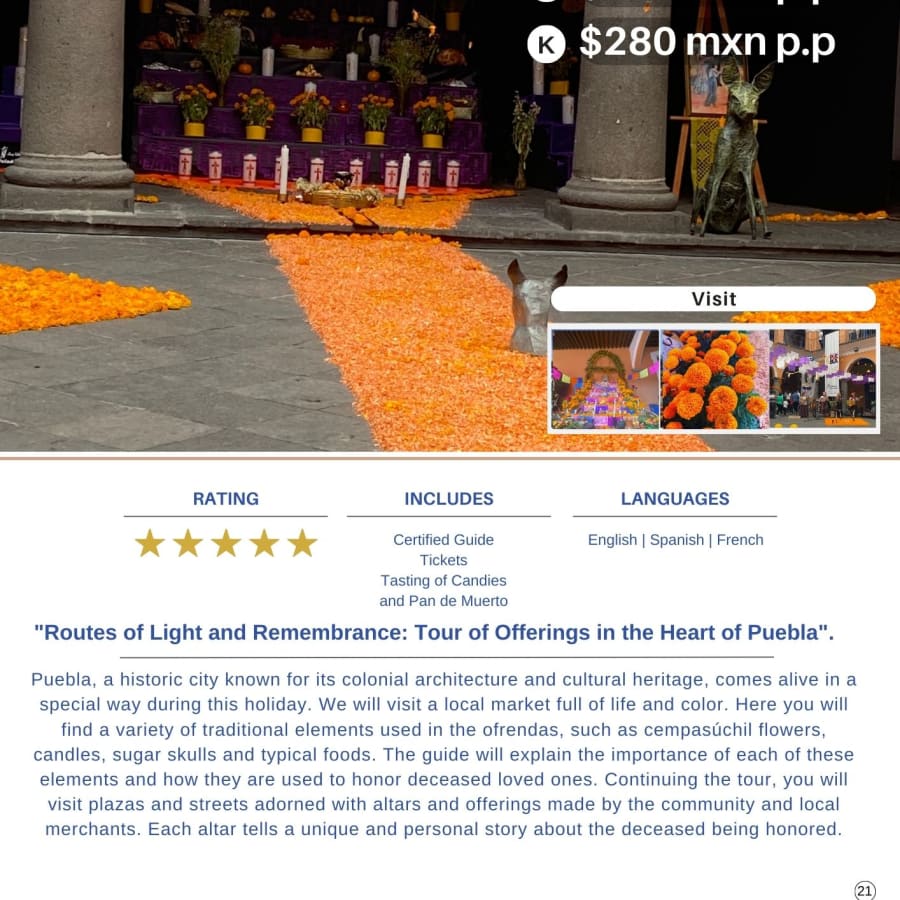 4-Hour Puebla Day of the Dead Tour through the Ofrendas Corridor